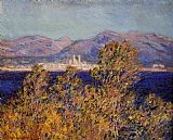 Antibes Canvas Paintings - Antibes Seen from the Cape Mistral Wind